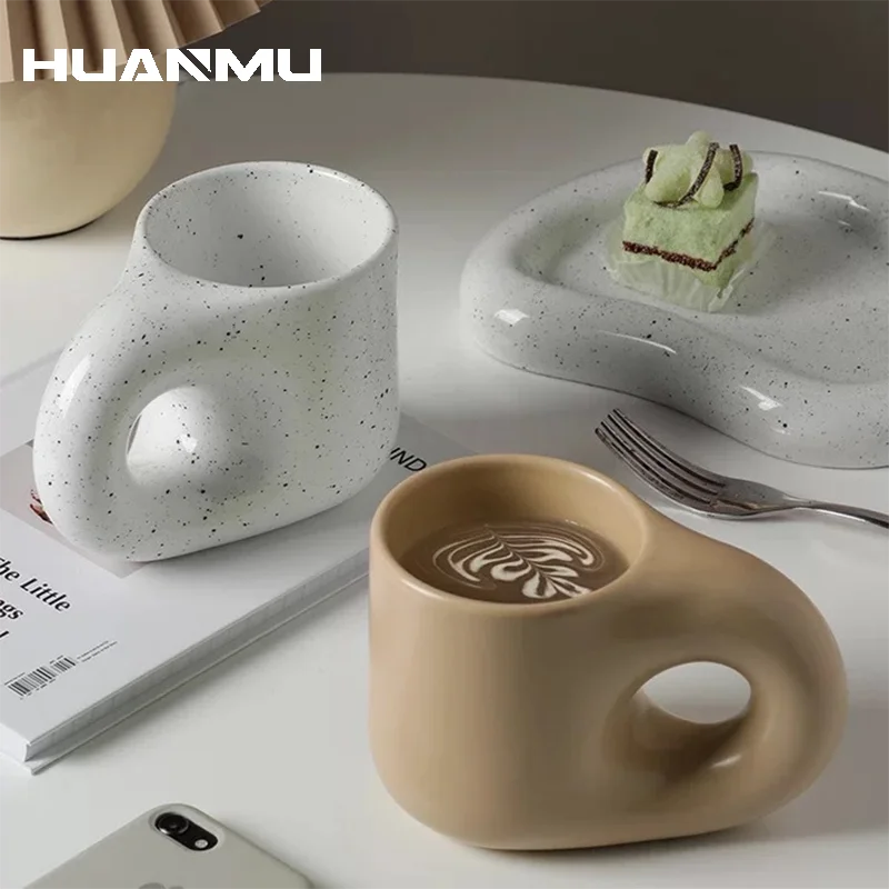 Korean Creative Fat Handle Mugs and Round Plates Ceramic Personalized Coffee Tea Cups With Dishes Unique GIfts Nordic Home Decor
Korean Creative Fat Handle Mugs and Round Plates Ceramic Personalized Coffee Tea Cups With Dishes Unique GIfts Nordic Home Decor