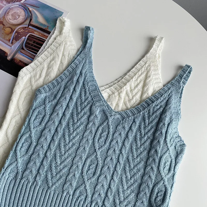 2021 Women Sexy Summer Tops Knitted V-Neck Women Boho Pure Color White Cami Women Tops Female
2021 Women Sexy Summer Tops Knitted V-Neck Women Boho Pure Color White Cami Women Tops Female