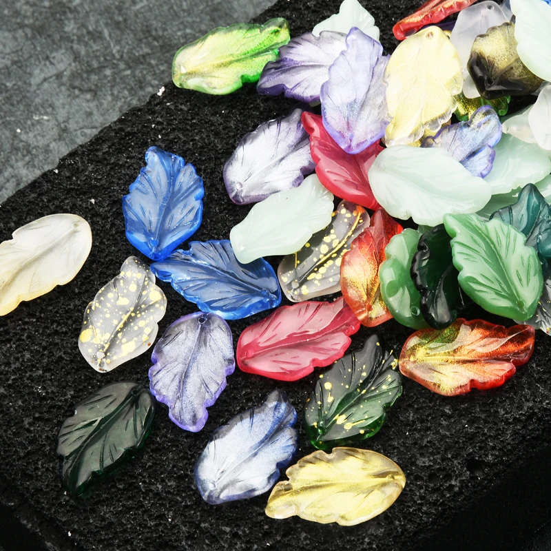 20Pcs Glass Leaf Beads Feather Shape 17X28MM Gradient Color Crystal Leaves Pendants For DIY Making Hanging Earings Jewelry
20Pcs Glass Leaf Beads Feather Shape 17X28MM Gradient Color Crystal Leaves Pendants For DIY Making Hanging Earings Jewelry