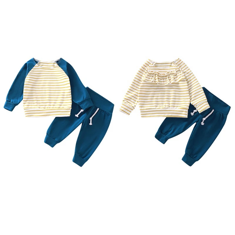 0-24M Autumn Baby Girls Boys Casual Long Sleeve Striped Print T-shirt Tops+Pants Suits Costume Set
0-24M Autumn Baby Girls Boys Casual Long Sleeve Striped Print T-shirt Tops+Pants Suits Costume Set