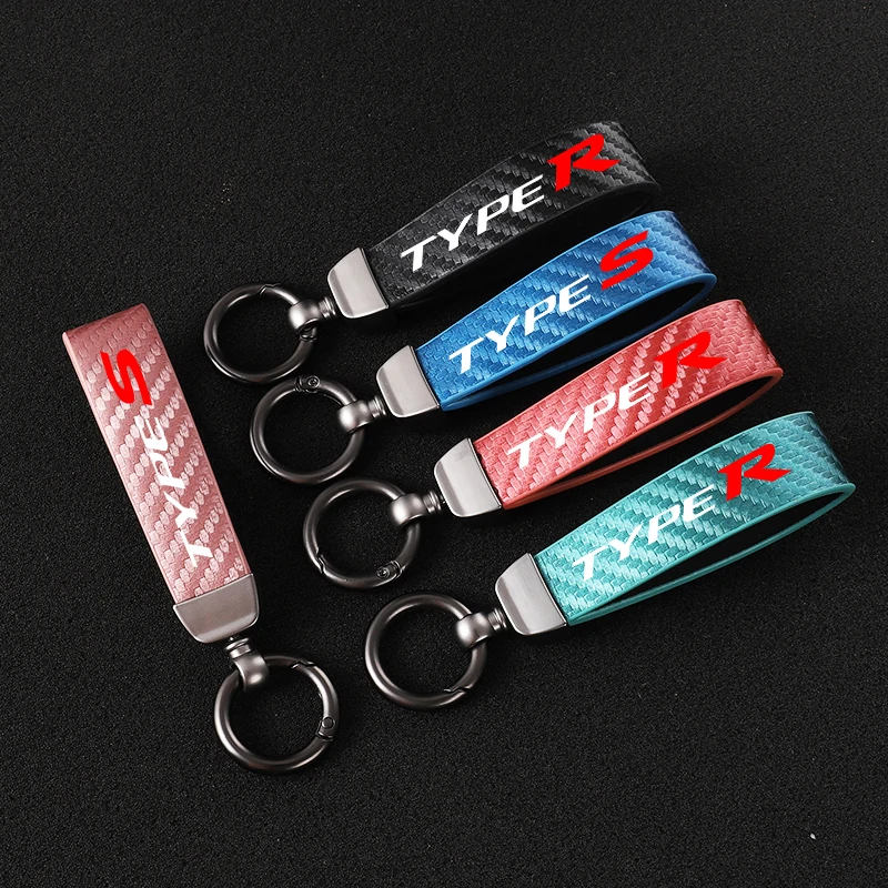 Car carbon fiber leather rope Keychain Horseshoe Buckle Key Ring Car Key Rings For Honda TYPES TYPE\R car Accessories
Car carbon fiber leather rope Keychain Horseshoe Buckle Key Ring Car Key Rings For Honda TYPES TYPE\R car Accessories