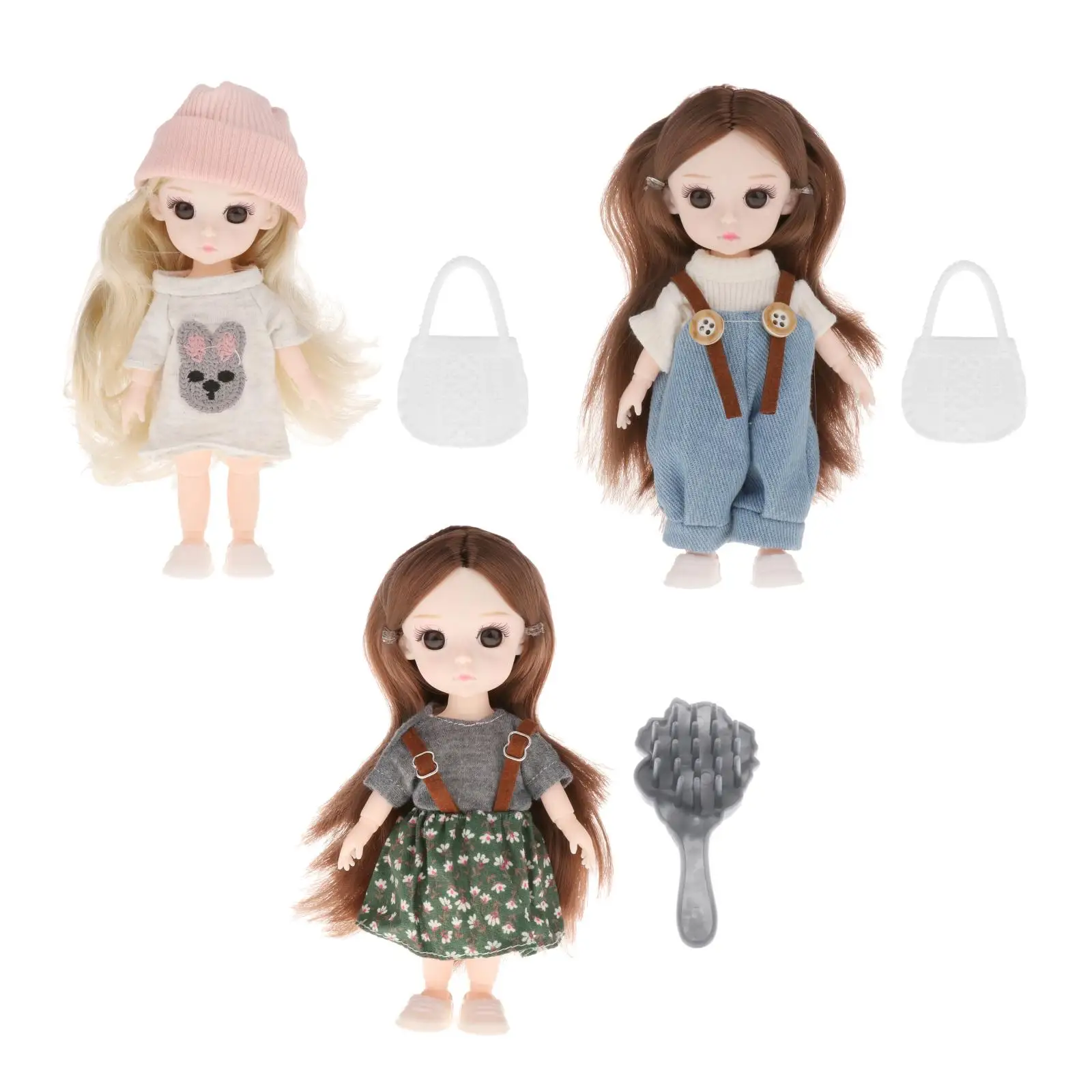 16.5cm 1/8 BJD Doll with Clothes Shoes Long Hair Dress up Kids Role Play Toy
16.5cm 1/8 BJD Doll with Clothes Shoes Long Hair Dress up Kids Role Play Toy