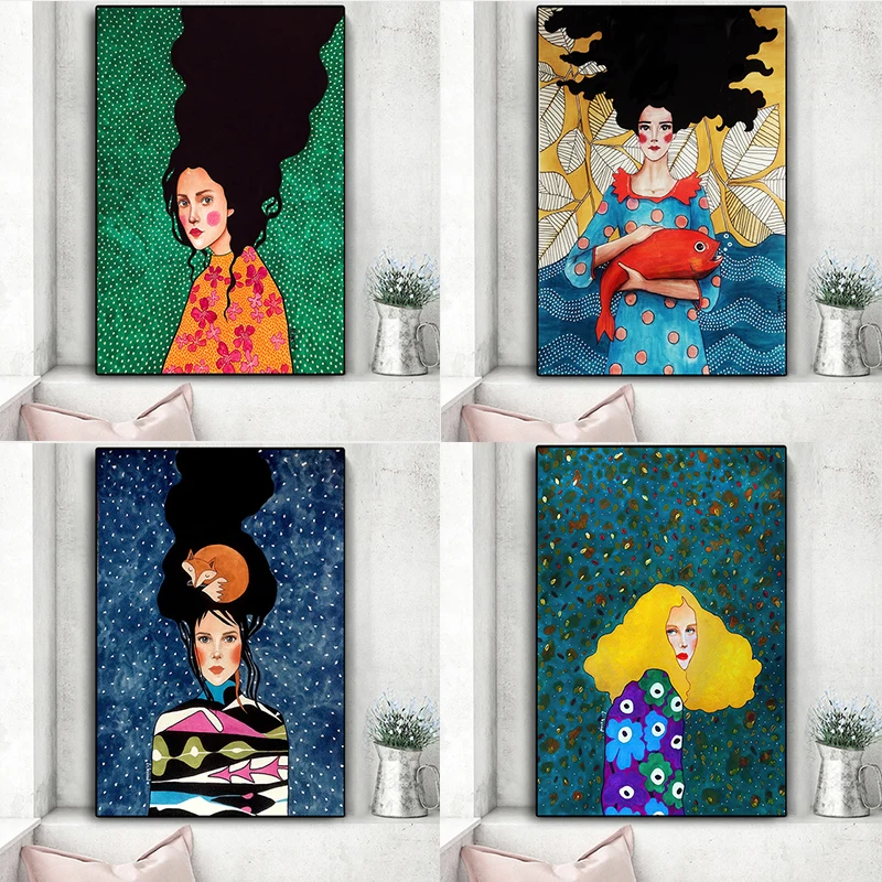 Vintage Abstract Girl Hair Flower Women Wall Art Canvas Painting Fashion Nordic Poster Wall Pictures For Living Room Unframed
Vintage Abstract Girl Hair Flower Women Wall Art Canvas Painting Fashion Nordic Poster Wall Pictures For Living Room Unframed