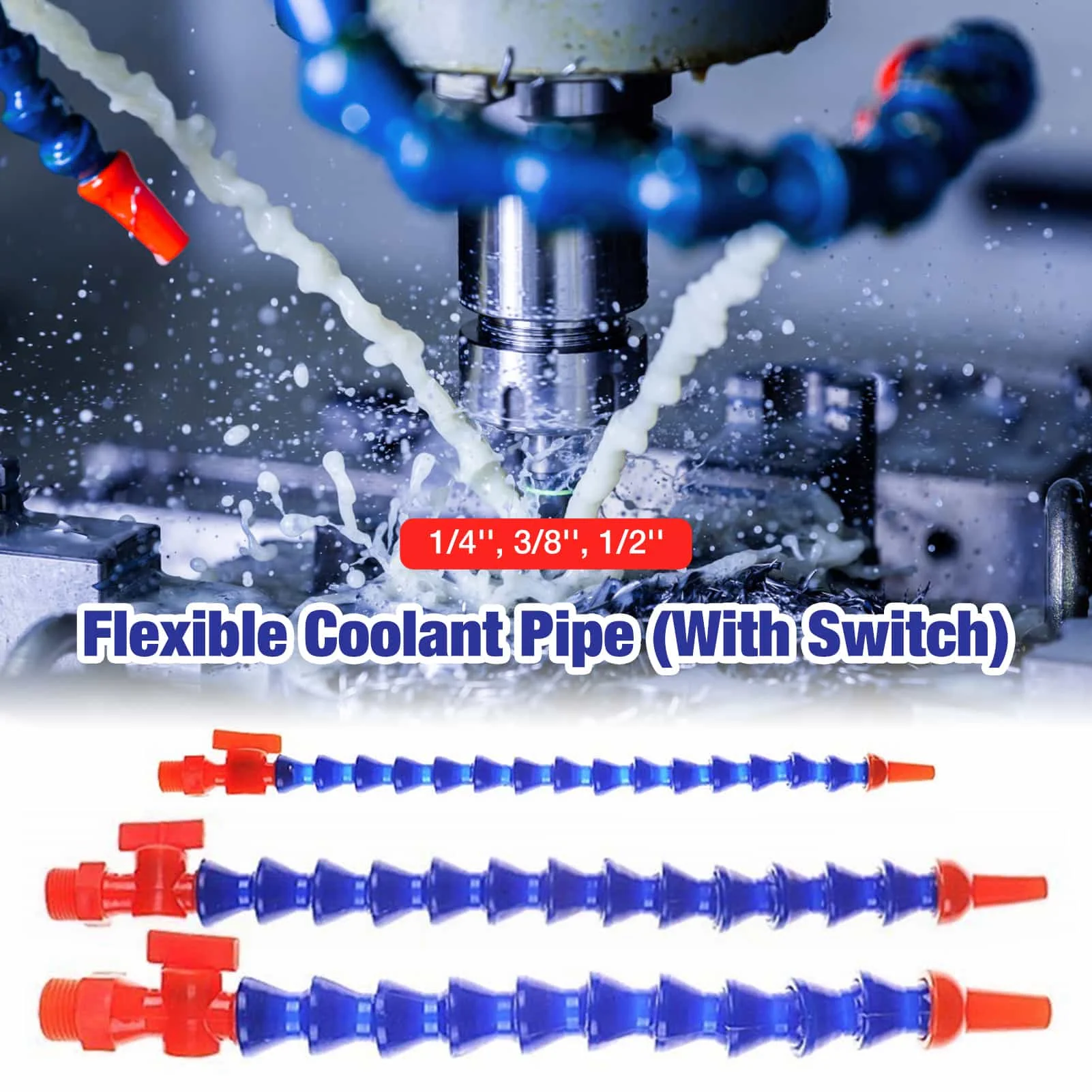 Lathe Flexible Adjustable Water Oil Coolant Pipe Hose Round Nozzle 1/2 3/8 1/4 Spark Plug Tube Condenser For CNC Milling Lathe
Lathe Flexible Adjustable Water Oil Coolant Pipe Hose Round Nozzle 1/2 3/8 1/4 Spark Plug Tube Condenser For CNC Milling Lathe