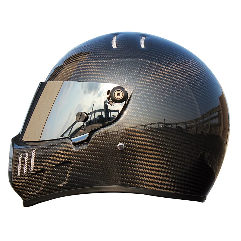 Carbon Fiber Motorcycle Helmet Full Face Karting Car Racing Helmet Men Vintage Moto Motorcross Full Face Helmet Anti-fog Lens
Carbon Fiber Motorcycle Helmet Full Face Karting Car Racing Helmet Men Vintage Moto Motorcross Full Face Helmet Anti-fog Lens