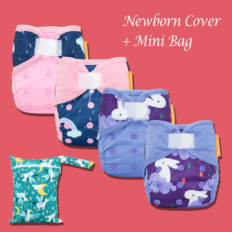 Happy Flute Newborn Diaper Cover Kit, 4 Pieces Newborn Cover Plus One Mini Bag 
Happy Flute Newborn Diaper Cover Kit, 4 Pieces Newborn Cover Plus One Mini Bag