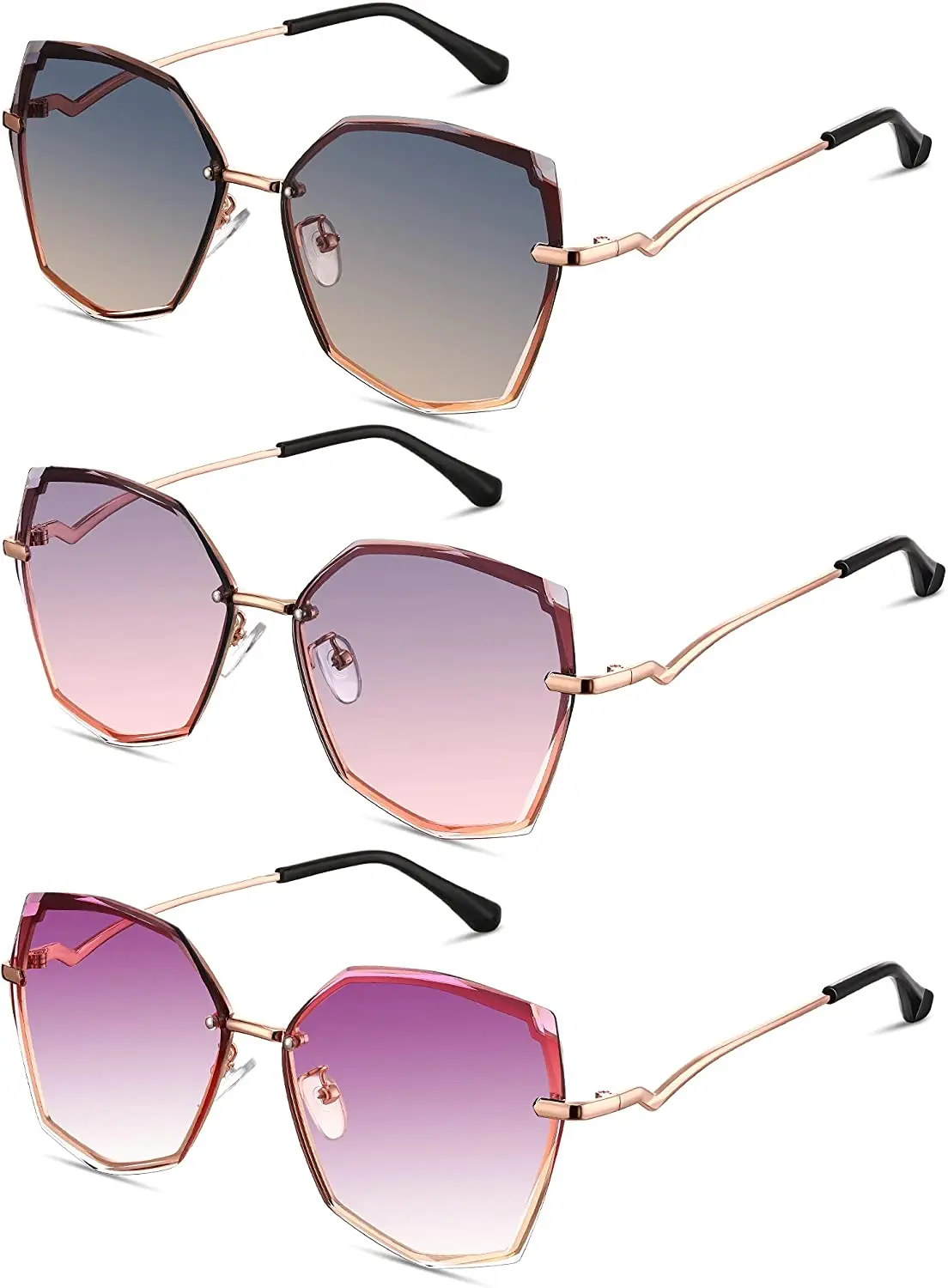 Polygon Oversized Sunglasses Metal Frame Octagon Lens Glasses Vintage Eyewear for Men Women
Polygon Oversized Sunglasses Metal Frame Octagon Lens Glasses Vintage Eyewear for Men Women