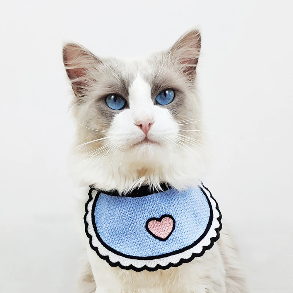 Cute heart-shaped pattern saliva towel Cat bib Soft and comfortable fabric Adjustable length Dog bib Handmade pet supplies
Cute heart-shaped pattern saliva towel Cat bib Soft and comfortable fabric Adjustable length Dog bib Handmade pet supplies