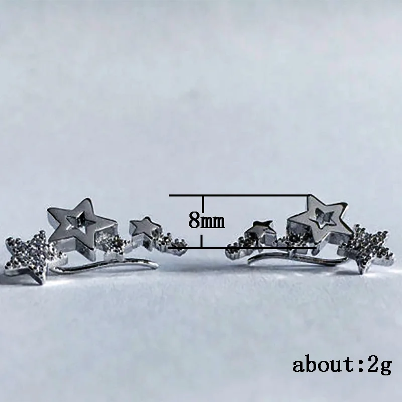 SIPENGJEL Fashion Elegant Simple Star Crystal Ear Cuff Earrings For Women No Piercing Female Earring Jewelry Girls Gifts 2021
SIPENGJEL Fashion Elegant Simple Star Crystal Ear Cuff Earrings For Women No Piercing Female Earring Jewelry Girls Gifts 2021