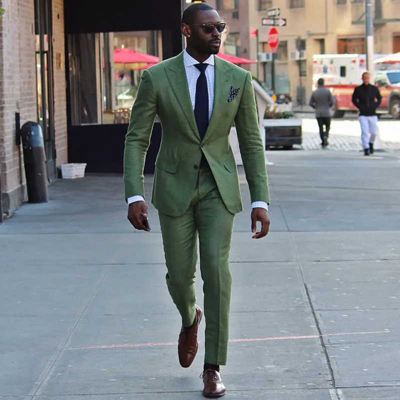 Green Two Pieces Men Suits Peaked Lapel Formal Tuxedos For Wedding Bridegroom Casual Prom Blazers (Jacket+Pants)
Green Two Pieces Men Suits Peaked Lapel Formal Tuxedos For Wedding Bridegroom Casual Prom Blazers (Jacket+Pants)