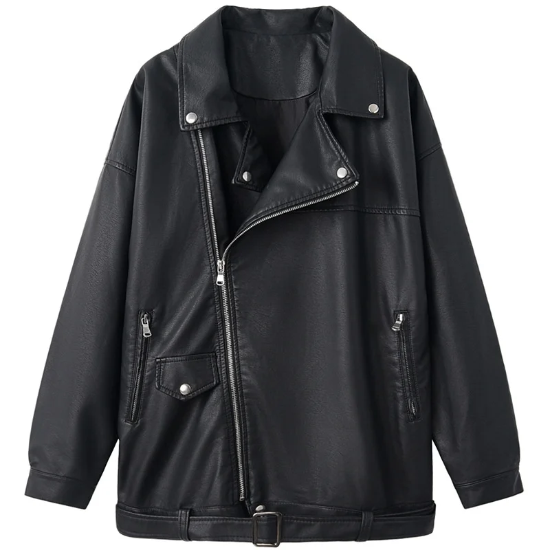 Couple's Leather Jacket Women's 2021 spring new Korean version slim and loose BF style short motorcycle suit PU leather jacket
Couple's Leather Jacket Women's 2021 spring new Korean version slim and loose BF style short motorcycle suit PU leather jacket