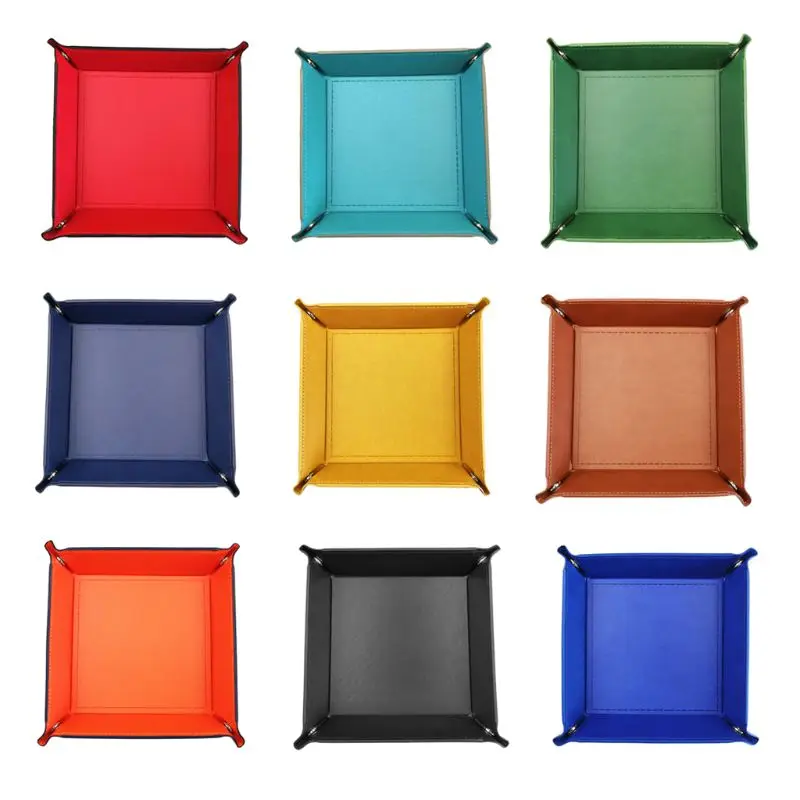 Foldable Desktop Storage Box PU Leather Quadrilateral Tray DND Dice Key Coin Box D0LB
Foldable Desktop Storage Box PU Leather Quadrilateral Tray DND Dice Key Coin Box D0LB