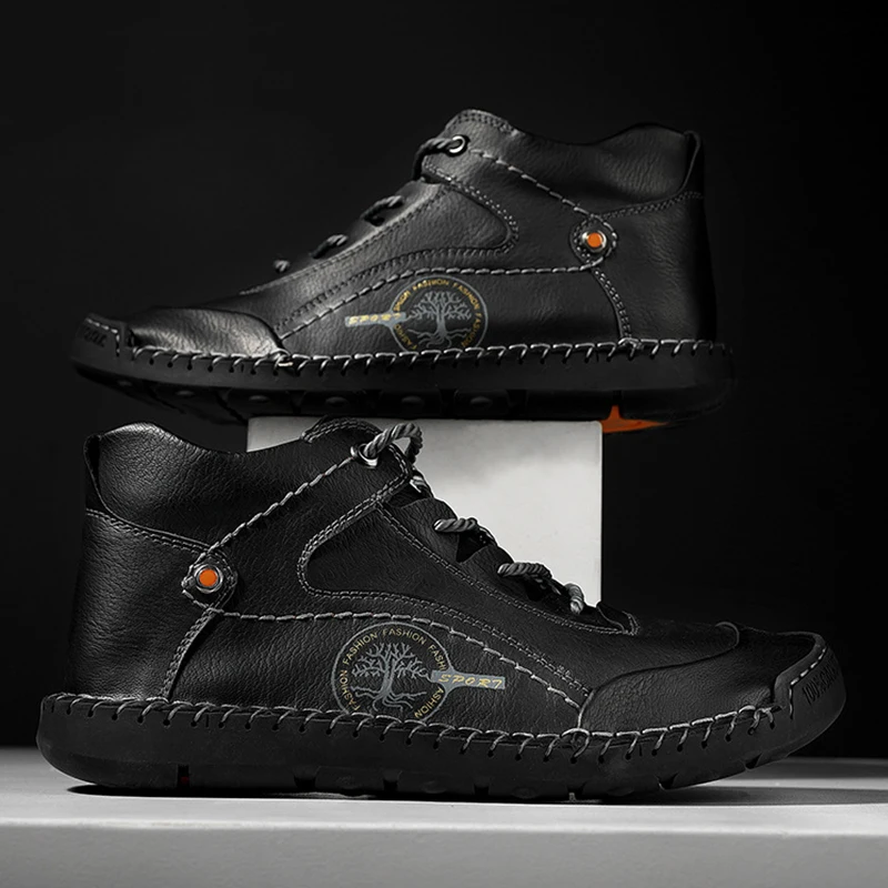 Men Boots 2020 Autumn Outdoor Sneakers Breathable Soft PU Leather Boots Fashion Male Moccasins Shoes Handwork Shoes for Men
Men Boots 2020 Autumn Outdoor Sneakers Breathable Soft PU Leather Boots Fashion Male Moccasins Shoes Handwork Shoes for Men
