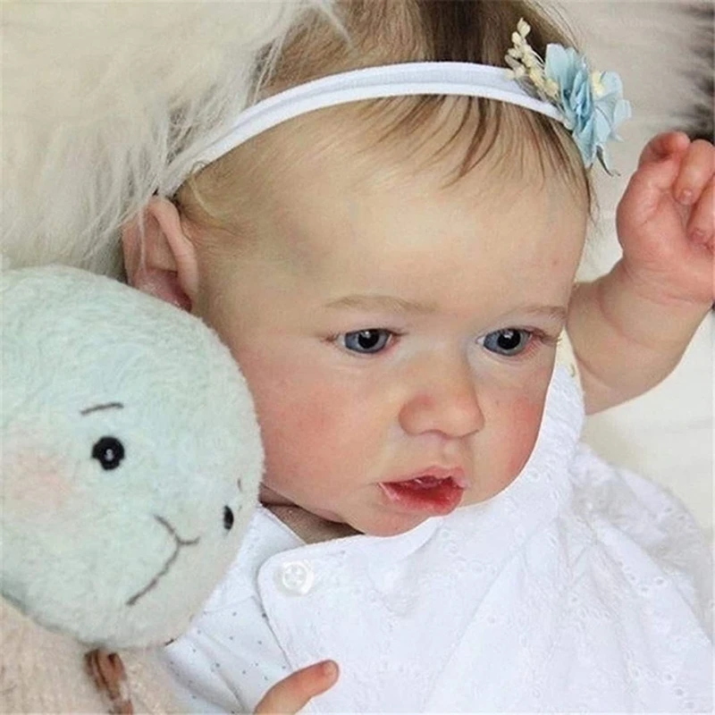 Хорошее качество реалистичные куклы-Младенцы Saskia Reborn куклы с серыми глазами для