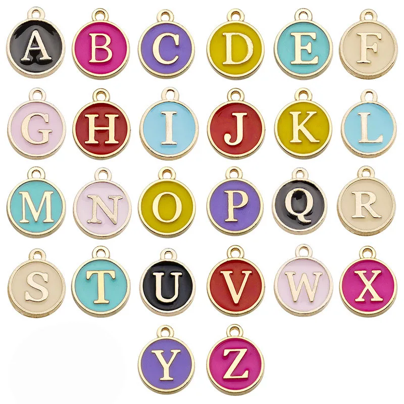 Round 12*15mm New Arrival Enamel A-Z Alphabet Initial Letter Charms Handmade Pendant For Diy Bracelet Jewelry Making
Round 12*15mm New Arrival Enamel A-Z Alphabet Initial Letter Charms Handmade Pendant For Diy Bracelet Jewelry Making