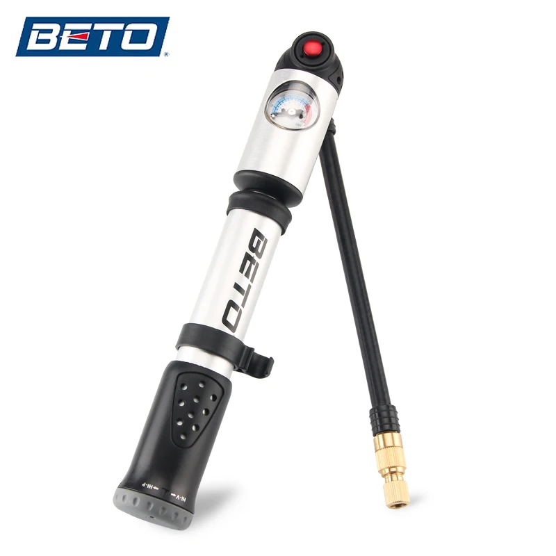 BETO MP-036 Bicycle Pump 2 in 1 Shock & Tire Mini Bike Pump with Gauge for Fork & Rear Suspension MTB Inflator Schrader & Presta
BETO MP-036 Bicycle Pump 2 in 1 Shock & Tire Mini Bike Pump with Gauge for Fork & Rear Suspension MTB Inflator Schrader & Presta