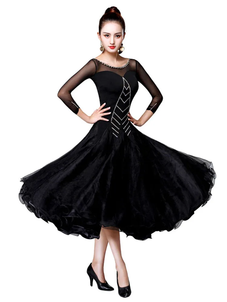 Modern dance dress ballroom dance big swing dance skirt waltz costume dance competition dress diamond-DB-220-1
Modern dance dress ballroom dance big swing dance skirt waltz costume dance competition dress diamond-DB-220-1