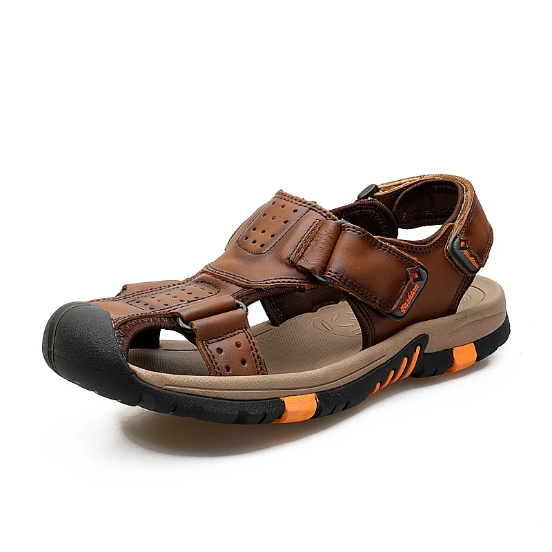 New Men's Sandals Summer Men Breathable Casual Shoes Genuine Leather Sandals Male Rubber Beach Shoes Size 38-45
New Men's Sandals Summer Men Breathable Casual Shoes Genuine Leather Sandals Male Rubber Beach Shoes Size 38-45