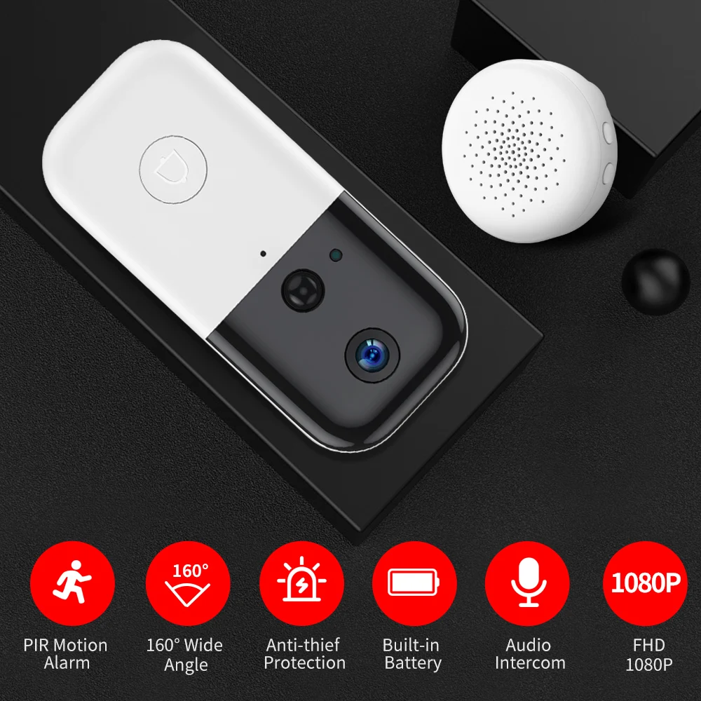 Беспроводной дверной Видеозвонок SDETER с Wi Fi домофон для домашней системы