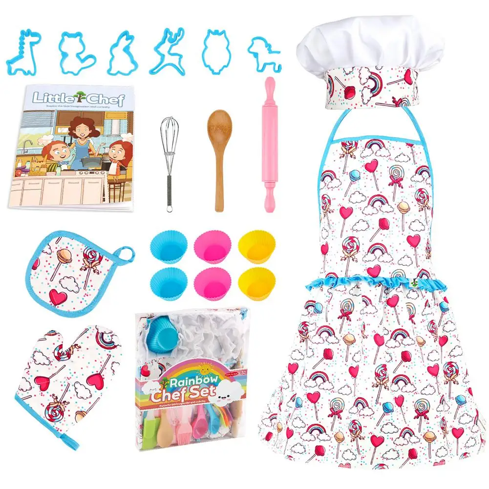 Kids Chef Set 20 Pcs Kids Baking Sets With Apron Chef Hat Spatula Chef Costume Dress Up With Real Cooking Tools For 3 Year Old
Kids Chef Set 20 Pcs Kids Baking Sets With Apron Chef Hat Spatula Chef Costume Dress Up With Real Cooking Tools For 3 Year Old