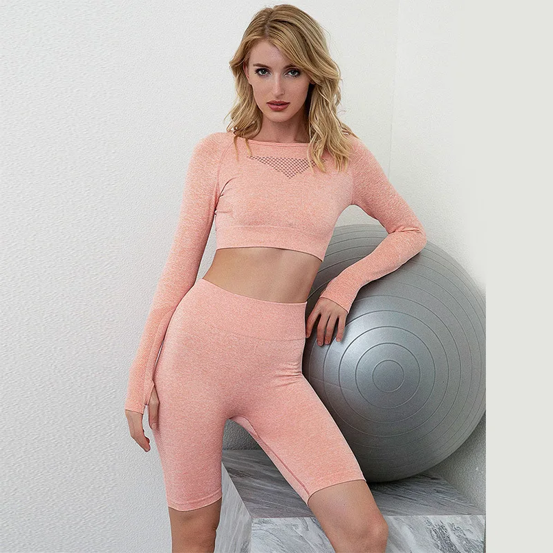 Seamless Women Sportswear Yoga Suits Fitness Gym Wear Running Outfit Clothing Workout Tracksuit Shorts Long Sleeve Shirt,LF214
Seamless Women Sportswear Yoga Suits Fitness Gym Wear Running Outfit Clothing Workout Tracksuit Shorts Long Sleeve Shirt,LF214