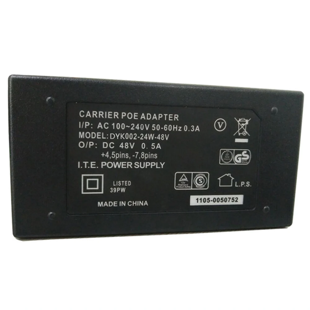 48V 0.5A POE Adapter Injector Short Circuit Protection Ethernet Power Supply for IP Camera Phone CPE Router Monitor
48V 0.5A POE Adapter Injector Short Circuit Protection Ethernet Power Supply for IP Camera Phone CPE Router Monitor