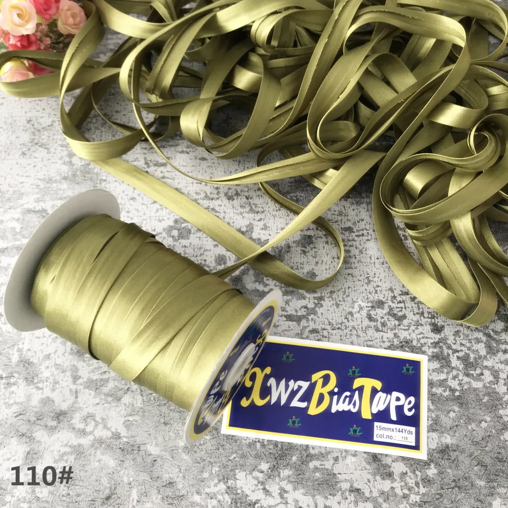 25yards/roll Polyester 5/8"(15mm) Satin Bias Tape Bias Binding Solid Color For DIY Garment Sewing And Trimming
25yards/roll Polyester 5/8"(15mm) Satin Bias Tape Bias Binding Solid Color For DIY Garment Sewing And Trimming