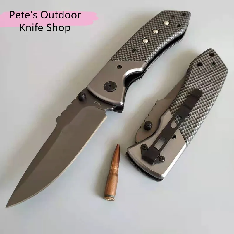 RUIMEI Folding Knife With Carbon Fiber Handle, DA19High Hardness Outdoor Survival Tactics Hunting Jungle Adventure Little Knife
RUIMEI Folding Knife With Carbon Fiber Handle, DA19High Hardness Outdoor Survival Tactics Hunting Jungle Adventure Little Knife