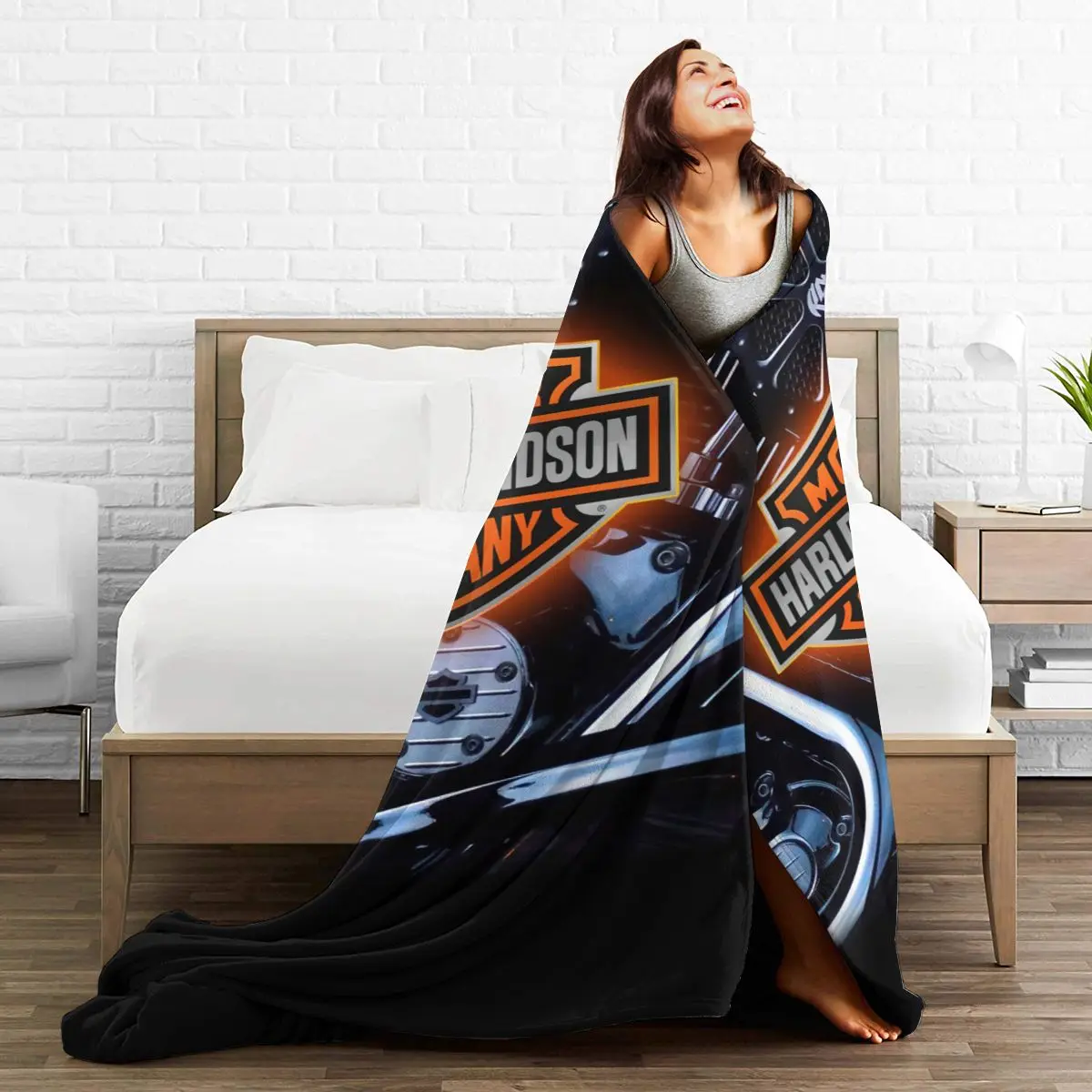 Harley--Davidson 3DCartoon Blanket Warm Super Soft Flannel Office Nap Bedspread Sofa Bedding plaid colchas para cama 348644574
Harley--Davidson 3DCartoon Blanket Warm Super Soft Flannel Office Nap Bedspread Sofa Bedding plaid colchas para cama 348644574