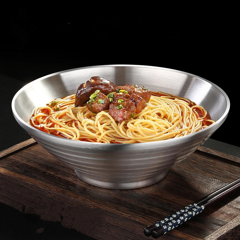 304 Stainless Steel Tableware Rice Noodles Ramen Bowl Soup Salad Fruit Bowls Food Container for Home Kitchen Utensils Dish
304 Stainless Steel Tableware Rice Noodles Ramen Bowl Soup Salad Fruit Bowls Food Container for Home Kitchen Utensils Dish