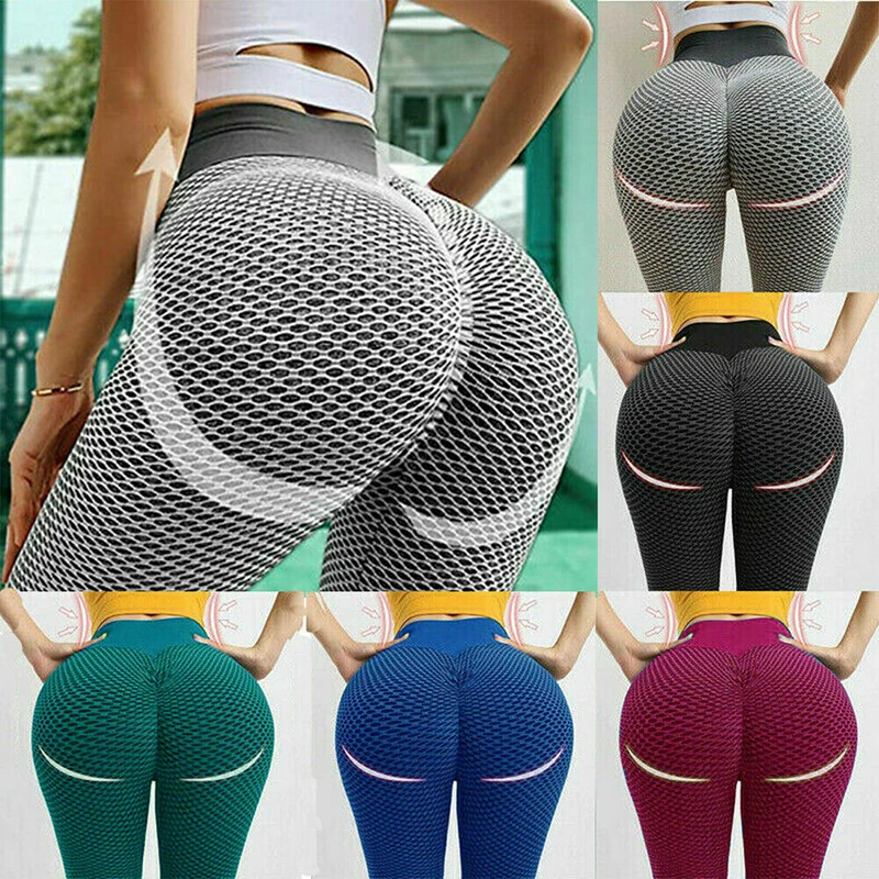

KIWI RATA Women's Ruched Butt Lifting High Waist Yoga Pants Tummy Control Stretchy Workout Leggings Textured Booty Tights
