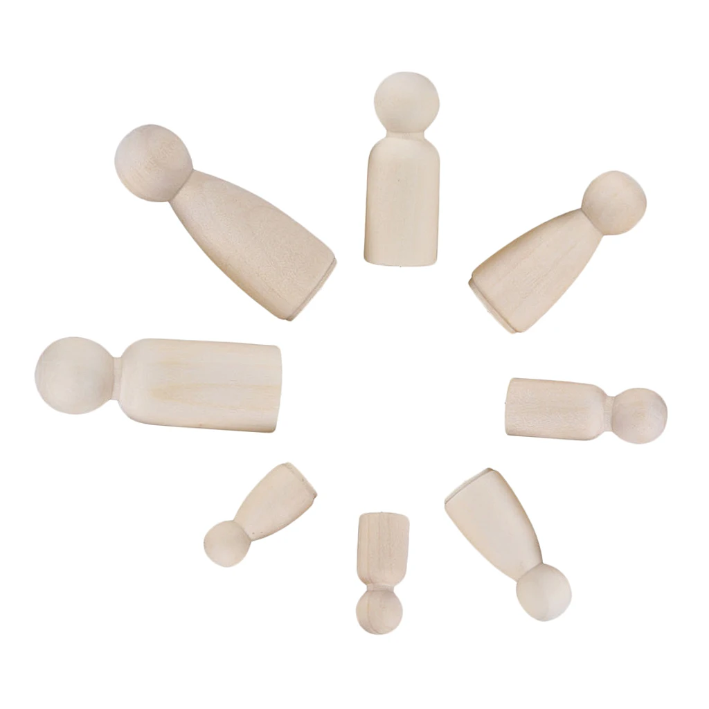 12pcs Male Female Family Wooden Figures Figure Cone Game Figures for Handicrafts Paint Decorate
12pcs Male Female Family Wooden Figures Figure Cone Game Figures for Handicrafts Paint Decorate