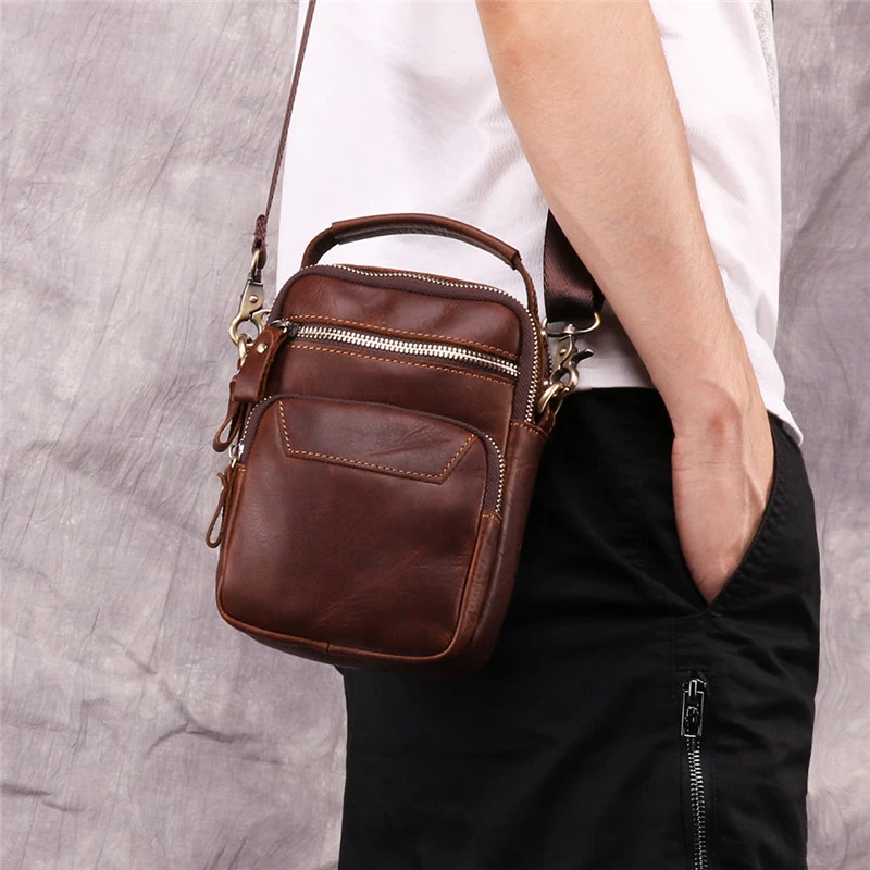 Genuine Leather Men's Shoulder Bag Male Small Phone Bag For Men Crossbody Bag Men's Leather Bag Thin Designer Bags
Genuine Leather Men's Shoulder Bag Male Small Phone Bag For Men Crossbody Bag Men's Leather Bag Thin Designer Bags