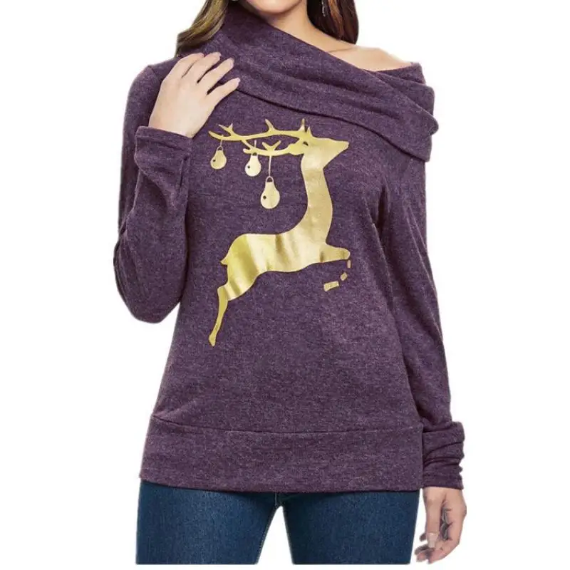 AYES Women Sweatshirts Pile Collar Printed Deerlet Pattern Purple New Autumn Colored Cotton Sexy Casual Fashion Ladies hoodies
AYES Women Sweatshirts Pile Collar Printed Deerlet Pattern Purple New Autumn Colored Cotton Sexy Casual Fashion Ladies hoodies