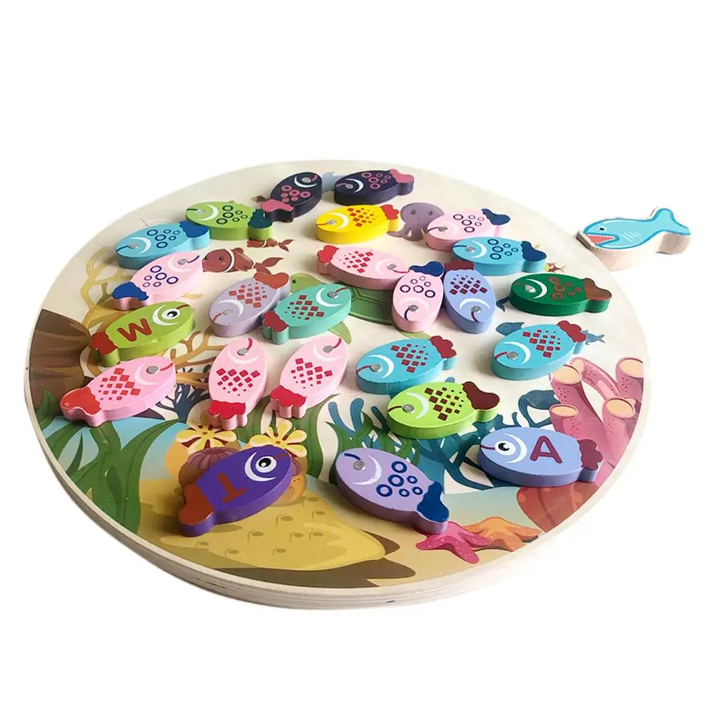 Magnetic Wooden Fishing Board Game Letter Fish Catch Count Children Toddlers Toy Developing intelligence Educational toys 2021
Magnetic Wooden Fishing Board Game Letter Fish Catch Count Children Toddlers Toy Developing intelligence Educational toys 2021