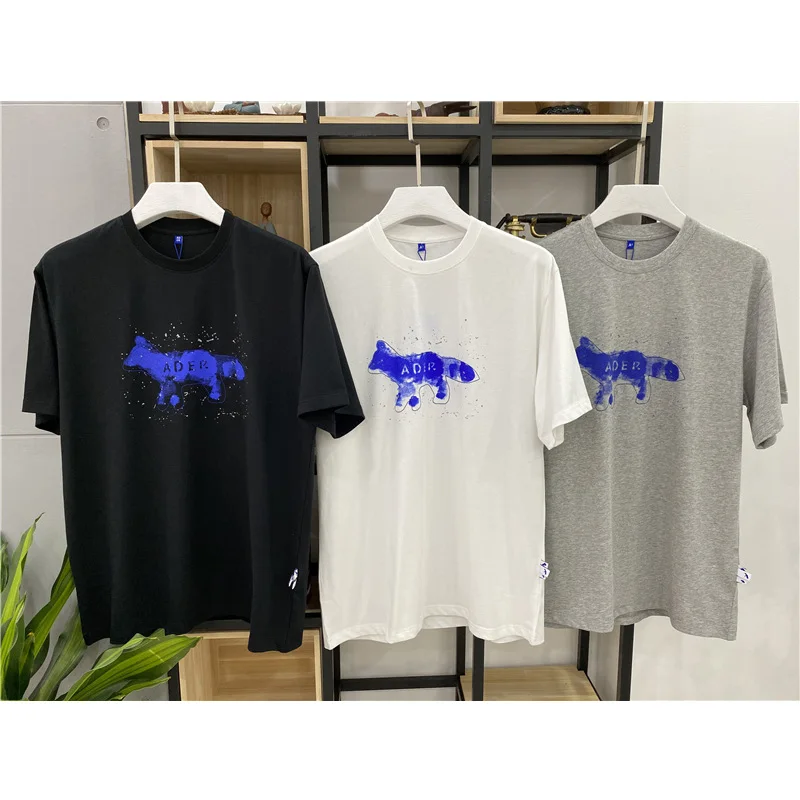 Spring Summer Men's And Women's Fashion Splash Ink Fox Embroidery High Quality 1:1 Ader Error Casual Short Sleeve T-Shirt S M L
Spring Summer Men's And Women's Fashion Splash Ink Fox Embroidery High Quality 1:1 Ader Error Casual Short Sleeve T-Shirt S M L