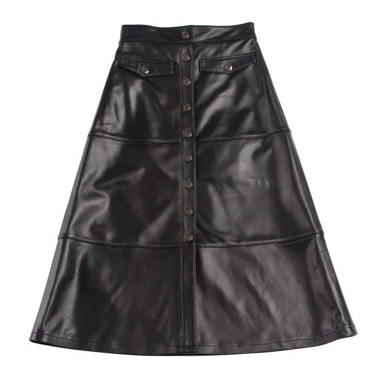 2020 new women's autumn black leather winter real lamb height high line skirt simple button office lady, lady, lady
2020 new women's autumn black leather winter real lamb height high line skirt simple button office lady, lady, lady