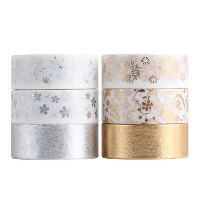 6 pcs/set Foil Washi Tape Set Quality Stationery DIY Scrapbooking Photo Album Decoration Student Masking Tape Stickers Gift
6 pcs/set Foil Washi Tape Set Quality Stationery DIY Scrapbooking Photo Album Decoration Student Masking Tape Stickers Gift