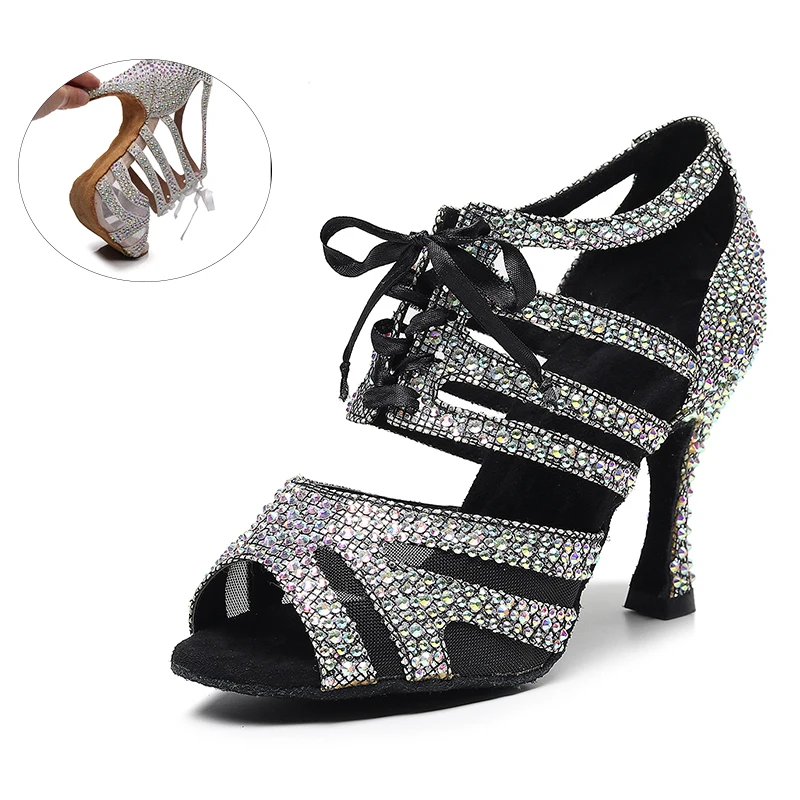 Woman Gliiter Cloth Latin Dance shoes For Women Rhinestone Ballroom Salsa Shoes For Dancing Girls High Heel Shoes For Party
Woman Gliiter Cloth Latin Dance shoes For Women Rhinestone Ballroom Salsa Shoes For Dancing Girls High Heel Shoes For Party