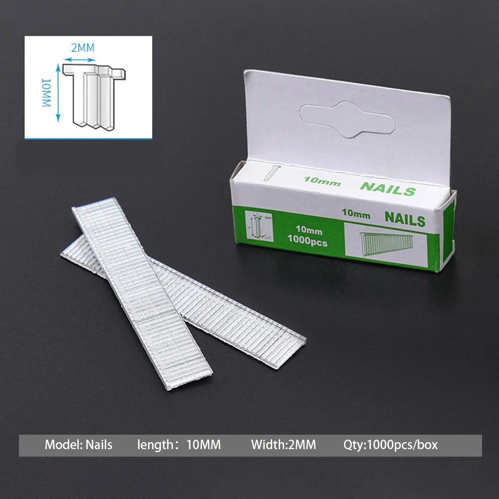 500/1000PC Assorted Staples / Brad Nails - 8mm 12mm 10mm For Electric Nail Gun Stapler Nailer Furniture DIY Home/Garden Woodwork
500/1000PC Assorted Staples / Brad Nails - 8mm 12mm 10mm For Electric Nail Gun Stapler Nailer Furniture DIY Home/Garden Woodwork