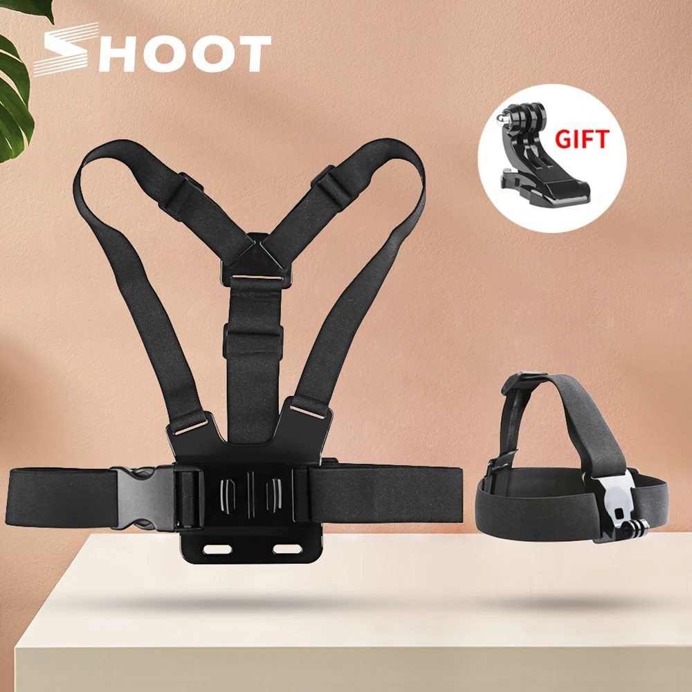 Комплект с нагрудным ремнем для GoPro 9 8 7 6 5 Black 4 Dji Osomo Xiaomi Yi 4K Sjcam Eken Go Pro Hero