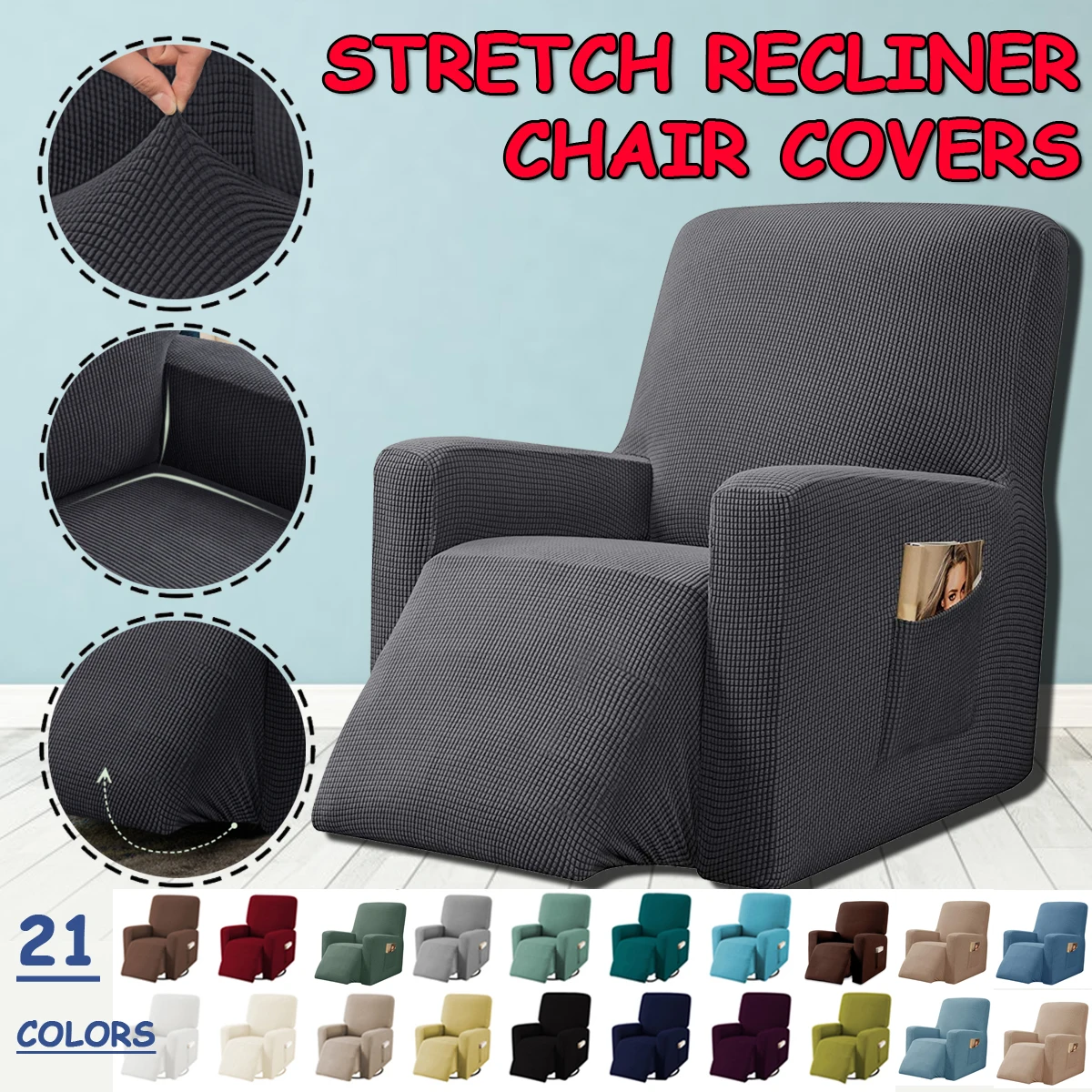 All-inclusive Sofa Cover Elasticity Stretch Anti-slip Furniture Slipcovers Chair Protector Single Seat Sofa Recliner Couch Cover
All-inclusive Sofa Cover Elasticity Stretch Anti-slip Furniture Slipcovers Chair Protector Single Seat Sofa Recliner Couch Cover