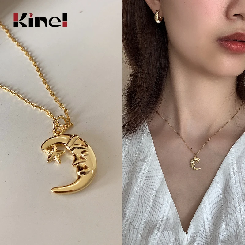 Kinel 2020 Famous Designer Moon Necklaces 18K Gold Jewelry 925 Sterling Silver Best Gift Ladies Necklace Korea
Kinel 2020 Famous Designer Moon Necklaces 18K Gold Jewelry 925 Sterling Silver Best Gift Ladies Necklace Korea