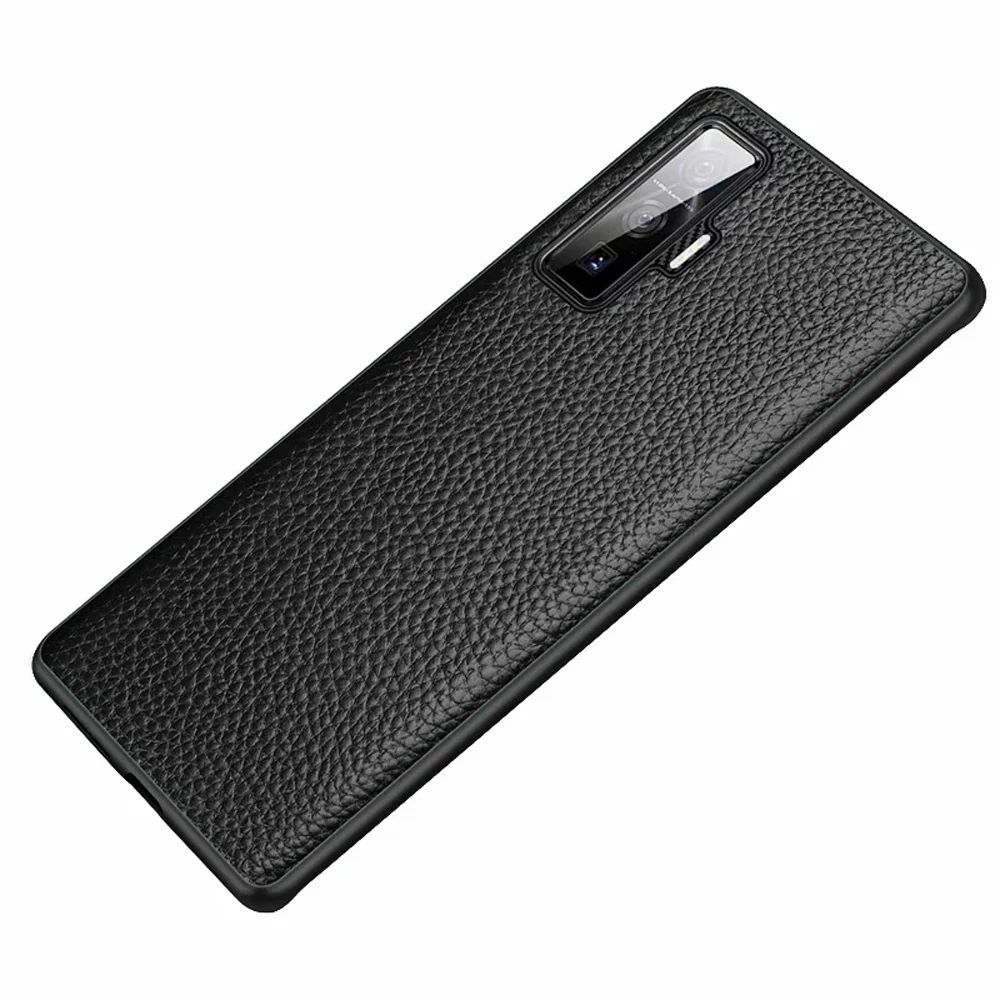 

Luxury Litch Pattern Real Genuine Leather Fundas For Vivo Iqoo5 Iqoo 5 Pro 5pro 5g Case Coque Shockproof Cover Shell