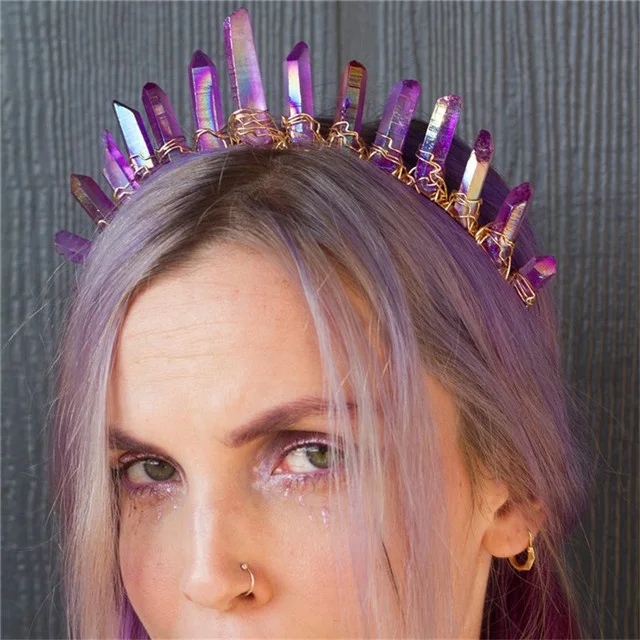 Amber Aura Iridescent Crystal and Mother of Pearl Shell Point Rose Gold Wire-Wrapped Mermaid Crown Headpiece
Amber Aura Iridescent Crystal and Mother of Pearl Shell Point Rose Gold Wire-Wrapped Mermaid Crown Headpiece