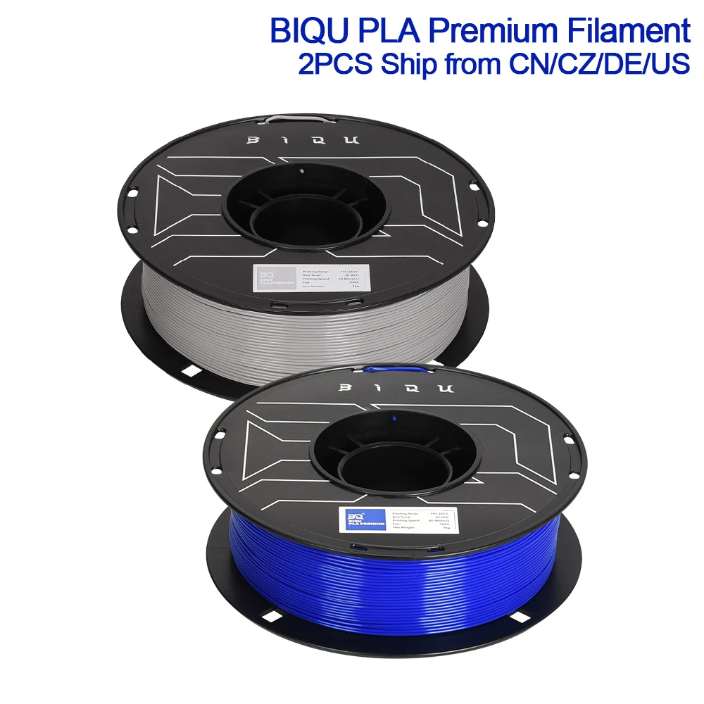 

BIQU PLA Premium Filament 2PCS 1KG/Roll 1.75MM Printing Material For B1 BX Ender3 V2 CR10S Pro Mega X 3D Printer Eco-friendly