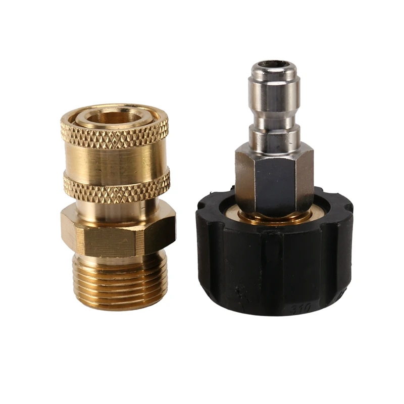 

Retail Pressure Washer Adapter Set M22 To 1/4 Inch Quick Connect Kit, M22 14Mm To 1/4 Inch Quick Connect Kit