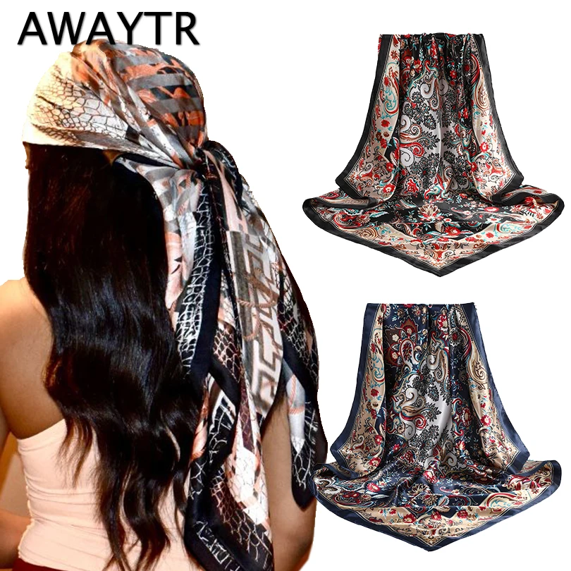 AWAYTR 90cm * 90cm Hair Scarf Lady Shawl Printed Silk Felt Headscarf Scarf Lady Headscarf Square Scarf Lady Wrap Scarf 2022
AWAYTR 90cm * 90cm Hair Scarf Lady Shawl Printed Silk Felt Headscarf Scarf Lady Headscarf Square Scarf Lady Wrap Scarf 2022