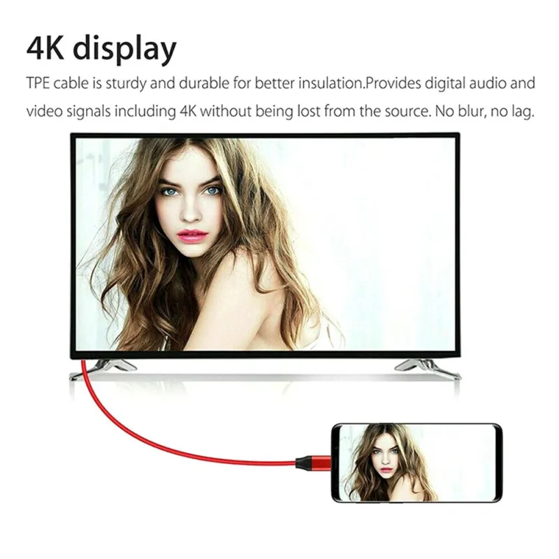Dropshipping HDMI-compatible USB-C Type-C To HDMI HDTV Adapter Cable 4K 30Hz For SamsungS10 S9 S8 Note 8 Macbook Pro
Dropshipping HDMI-compatible USB-C Type-C To HDMI HDTV Adapter Cable 4K 30Hz For SamsungS10 S9 S8 Note 8 Macbook Pro