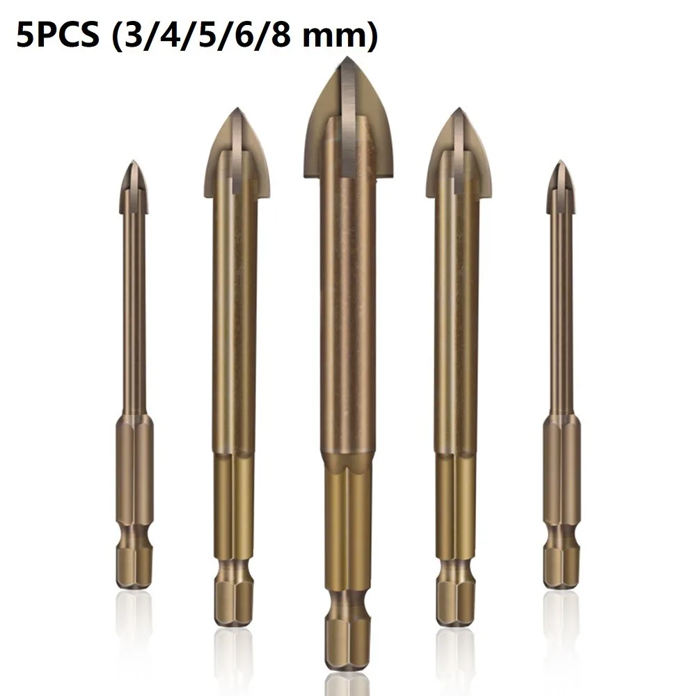 5Pcs 3-8mm Multifunction Universal Cross Alloy Triangle Drill Bit For Glass Ceramic Plastic Wood Woodworking Bits Power Tools
5Pcs 3-8mm Multifunction Universal Cross Alloy Triangle Drill Bit For Glass Ceramic Plastic Wood Woodworking Bits Power Tools